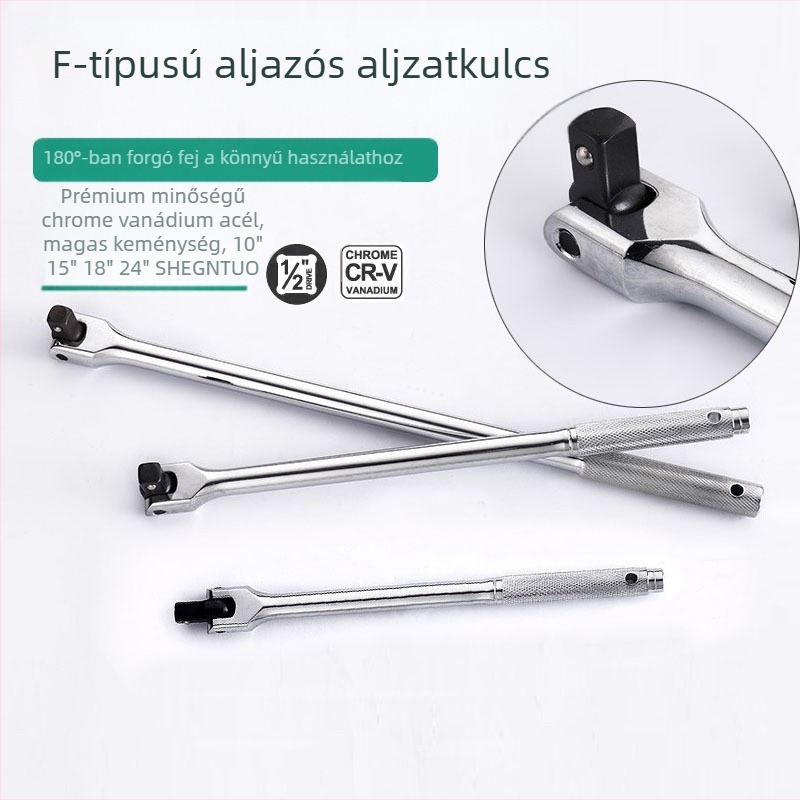 Socket wrench hosszított univerzális csuklós kialakítás – Shengtuo szerszámacél, fényes krómozott felület, tömeg 1000