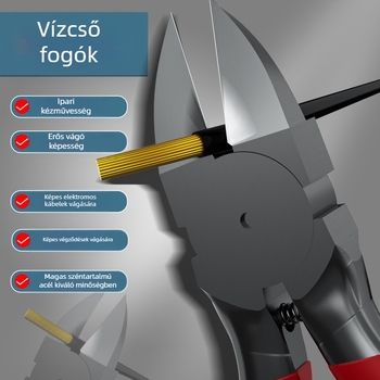 Maibu hajlított szájú fogó, nagy szilárdságú, ipari minőségű vágófogó, 130 g, műanyaghoz