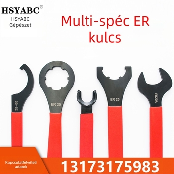 HSYABC CNC szerszám tartó és kampófejű kulcs — 45# acél, súly 0,3 kg
