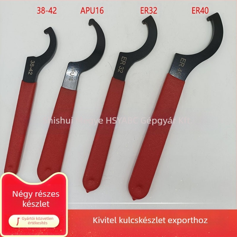 HSYABC CNC szerszám tartó és kampófejű kulcs — 45# acél, súly 0,3 kg