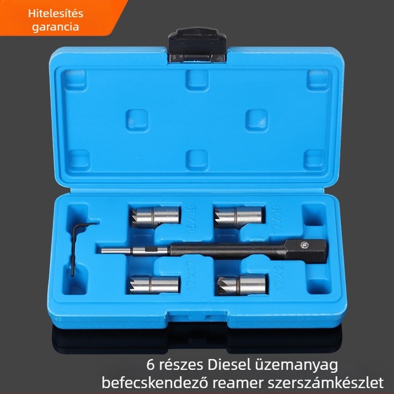 Dízel injektor bázis tisztító reamer készlet – 6/7/11 db; magas széntartalmú acél; tömeg 0,65 kg; univerzális felhasználás