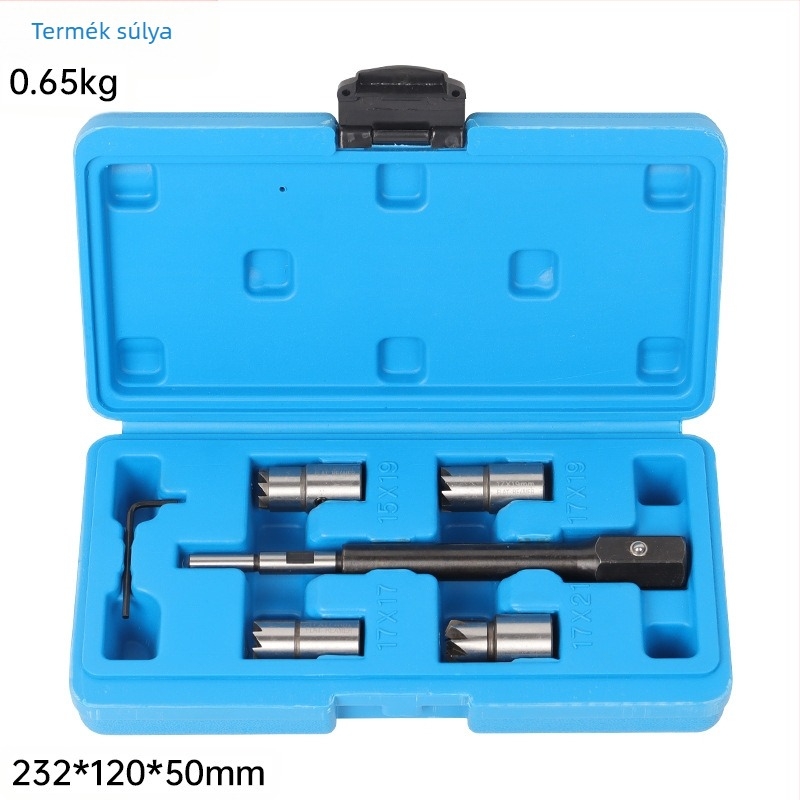 Dízel injektor bázis tisztító reamer készlet – 6/7/11 db; magas széntartalmú acél; tömeg 0,65 kg; univerzális felhasználás