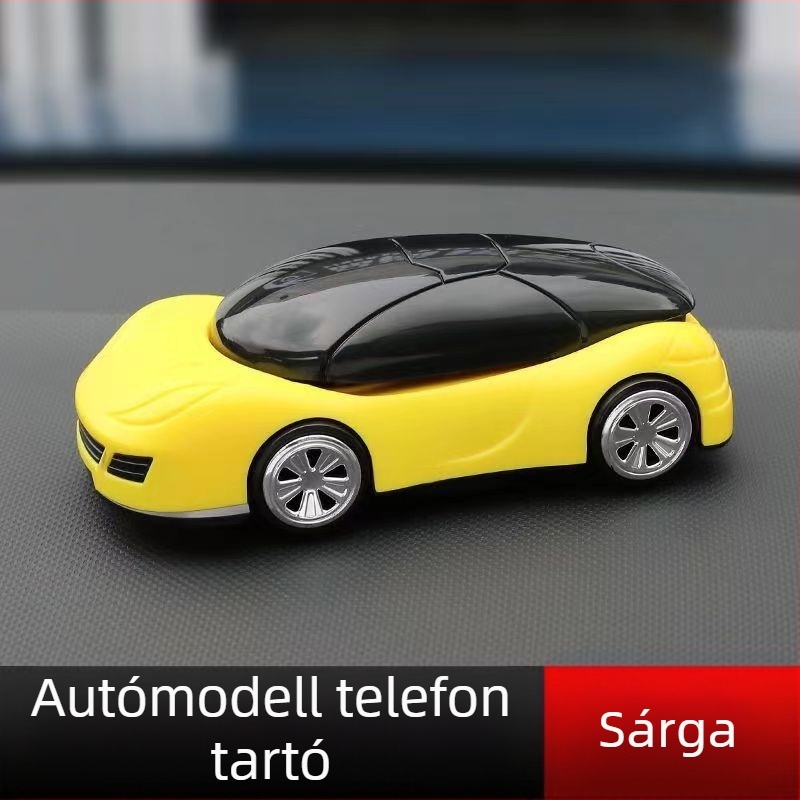 Autótelefon-tartó az műszerfalra, univerzális illeszkedés, ragasztásos telepítés, passzív dizájn