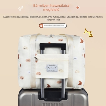 Rajzfilm stílusú poggyász tároló táska, kubus alakú poliészter tároló, multifunkcionális költöztetéshez, utazásokhoz és hálószobai tároláshoz