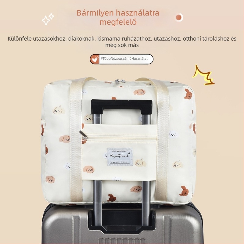 Rajzfilm stílusú poggyász tároló táska, kubus alakú poliészter tároló, multifunkcionális költöztetéshez, utazásokhoz és hálószobai tároláshoz