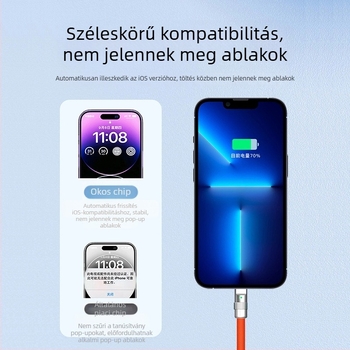 Xinyan Apple PD töltőkábel iPhone 14-hez – Több interfész: Lightning, USB-C, Micro USB, Mini USB; Szövött kábel, 120W gyors töltés