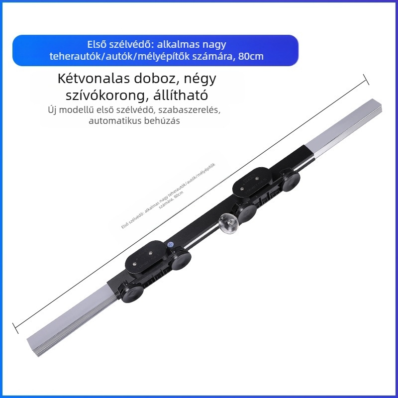 Autó napvédő, automatikus kihúzható roló, rögzítés szívókupakkal, alumíniumfólia, tömeg 0,6 kg, gyártás és logó nyomtatás testreszabható
