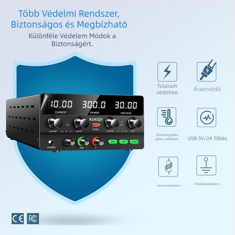 SPPS-H305 DC állítható szabályozott tápegység, 240W, feszültségtartományok 30V/60V/100V