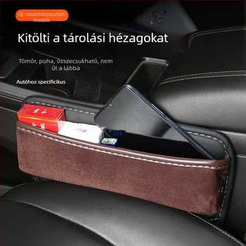 Bőr középkonzol tároló, suede megjelenés, szigetelés és nyomásállóság, testreszabható