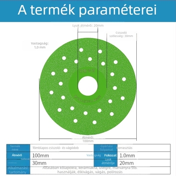Gyémánt csiszoló korong kerámia burkolólapokhoz – 45°-os éltisztítás, ferde vágás, élkezelés, Nano párna