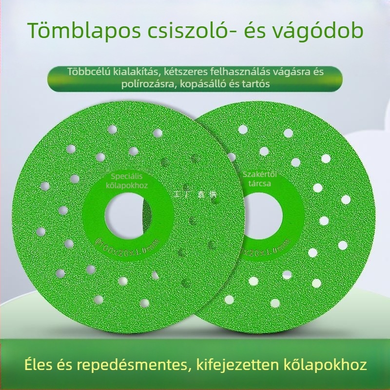 Gyémánt csiszoló korong kerámia burkolólapokhoz – 45°-os éltisztítás, ferde vágás, élkezelés, Nano párna