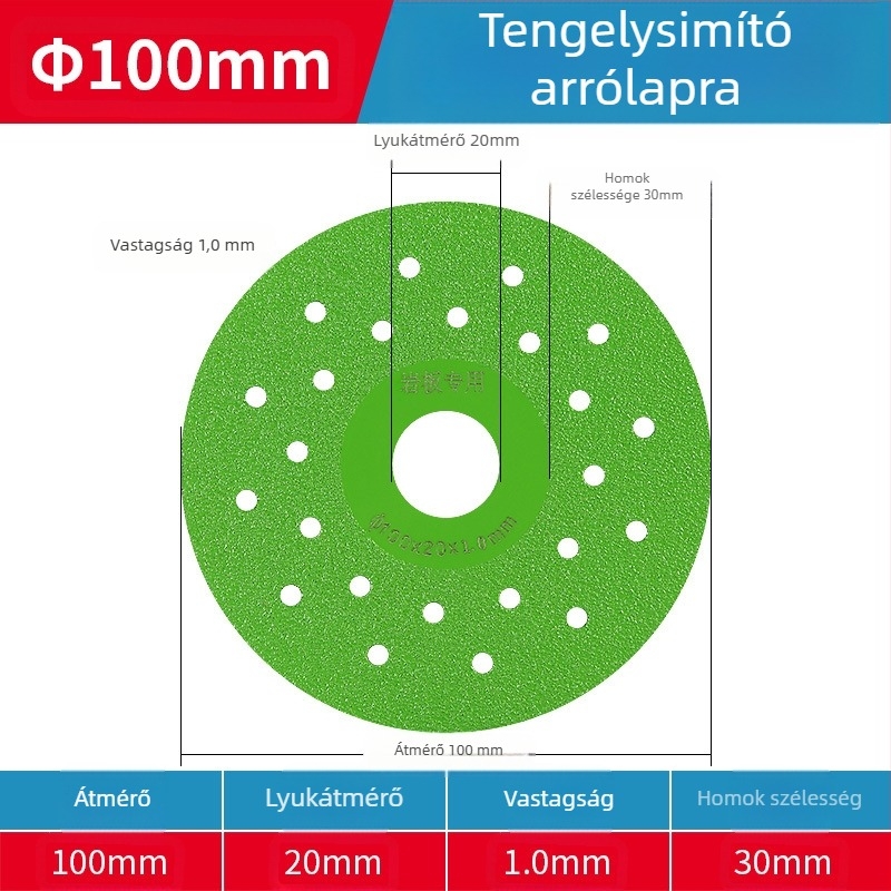 Gyémánt csiszoló korong kerámia burkolólapokhoz – 45°-os éltisztítás, ferde vágás, élkezelés, Nano párna