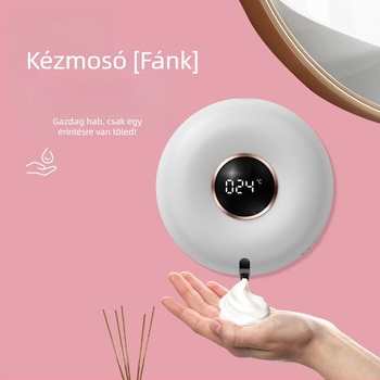 Intelligens szappanadagoló habosítóval, műanyag test, indukciós működés, infravörös érzékelő, IPX3, érzékelési távolság 10–30 mm