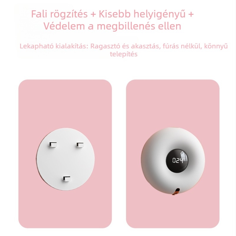 Intelligens szappanadagoló habosítóval, műanyag test, indukciós működés, infravörös érzékelő, IPX3, érzékelési távolság 10–30 mm