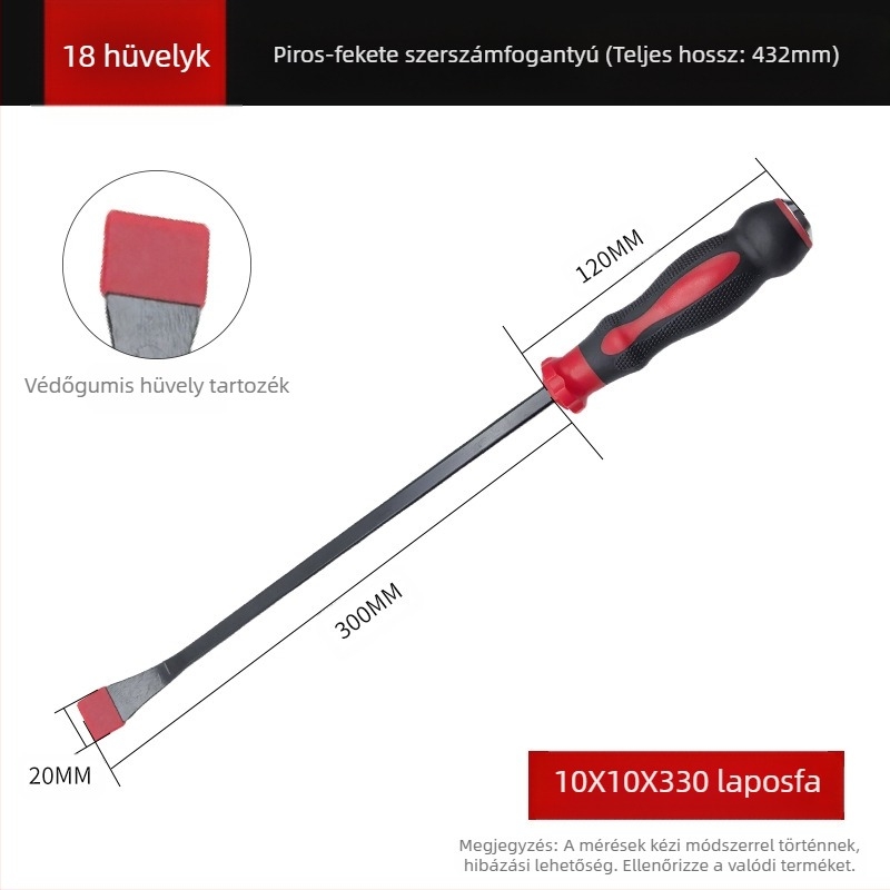 Otthoni használatra szánt többfunkciós crowbar készlet – szénacélból, szigetelt markolatokkal, speciálisan alakított kampó, hegyes tűhegy