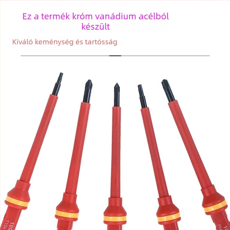 Izolált 13-darabos csavarhúzó készlet – króm-vanádium acél, Pengye Hardware, Modell 6136