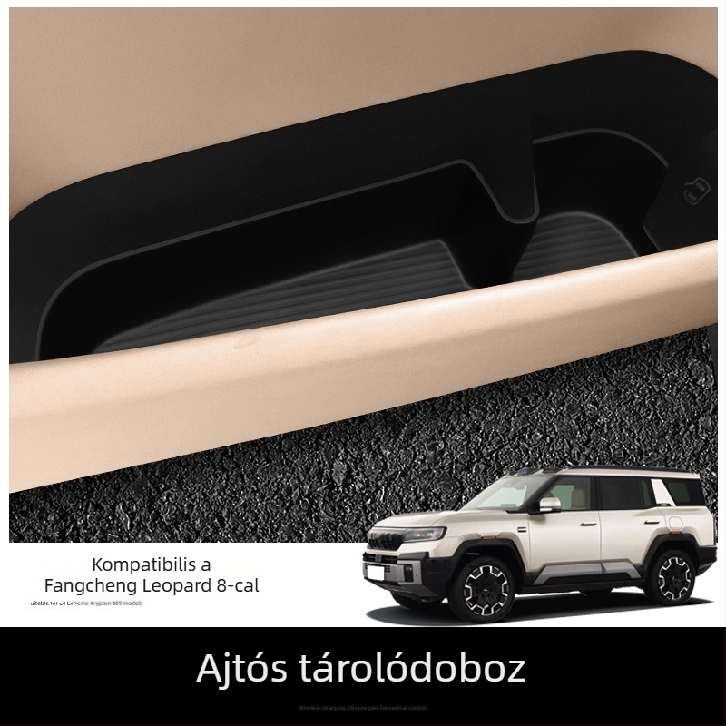 Autó ajtó rekesz tárolóedény, TPE anyagból, BYD kompatibilis, ülés-típusú szerelés, nyomásálló (TPE • BYD • autóajtó rekesz • ülés-típusú szerelés • nyomásálló)