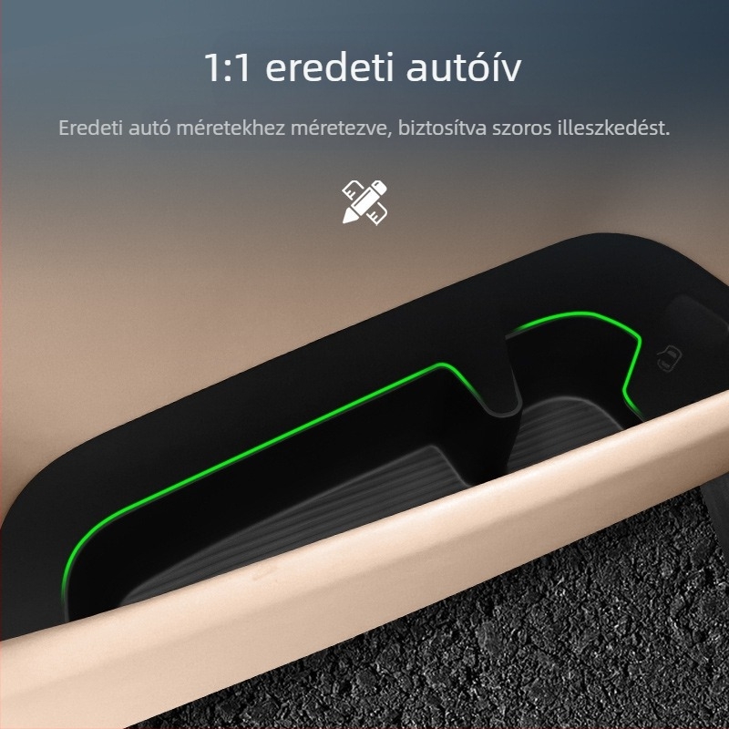 Autó ajtó rekesz tárolóedény, TPE anyagból, BYD kompatibilis, ülés-típusú szerelés, nyomásálló (TPE • BYD • autóajtó rekesz • ülés-típusú szerelés • nyomásálló)