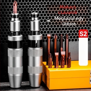 San kun ütéses csavarhúzó – többfunkciós, univerzális szerszám, szénacélból, a rozsda eltávolításához