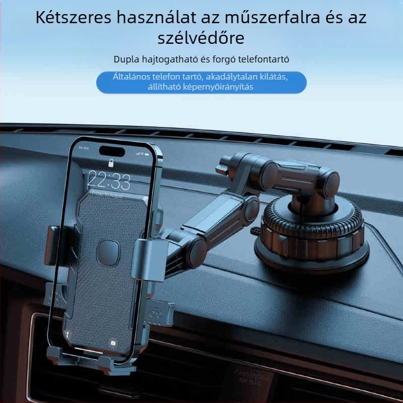 Yiyi univerzális autós telefon- és navigációs tartó szívófejes állvány a műszerfalhoz