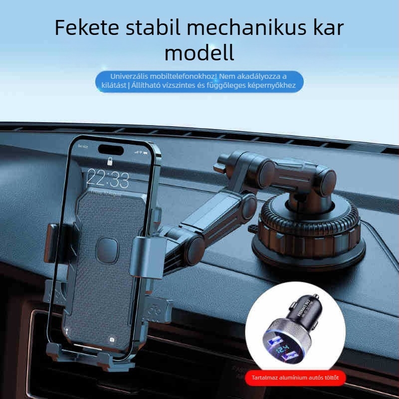 Yiyi univerzális autós telefon- és navigációs tartó szívófejes állvány a műszerfalhoz