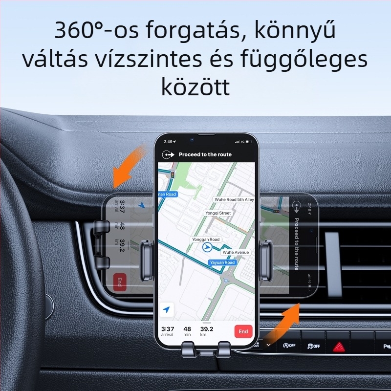 Összecsukható képernyőhöz készített autós tartó: Honor Magic Vs 2, Huawei Mate X2/X3 – kompatibil a szellőzőnyílásokkal és a műszerfallal; telepítés: snap-on, ragasztó vagy vákuum