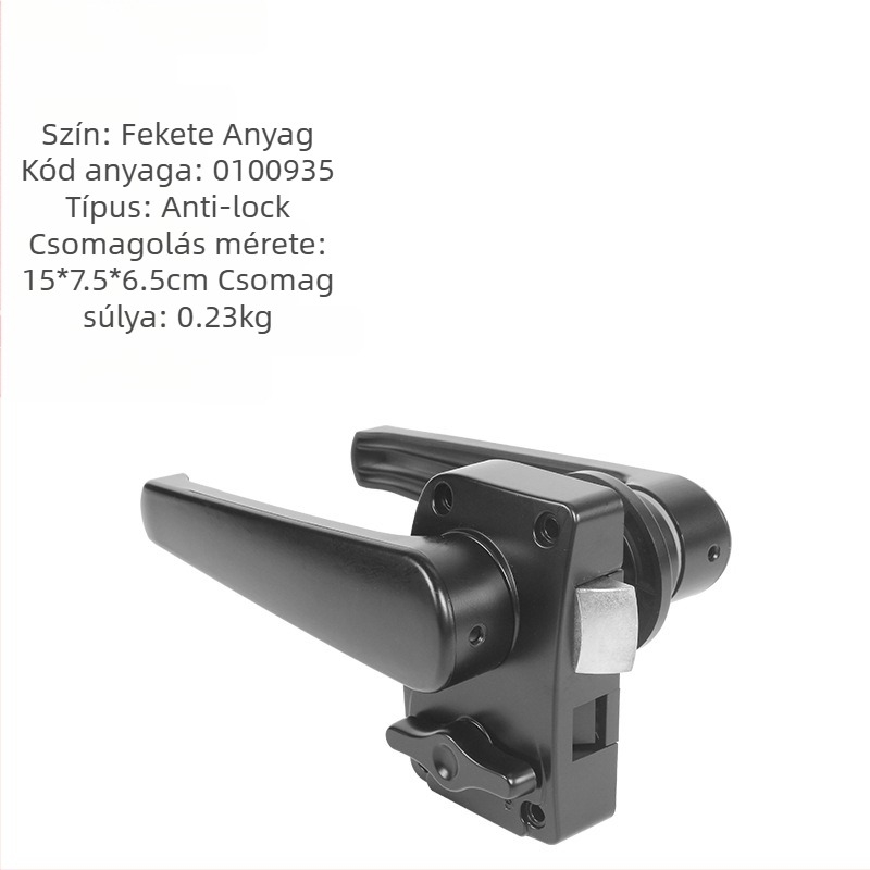 RV fürdőszoba ajtó fogantyú zár — autóajtó fogantyú zár, ABS + elektroplakk, Modell 010, cilinder cinkötvözet