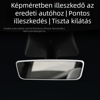Szilikon belső visszapillantó védőburkolat Tesla Model 3/Y-hoz, tükrön védőfedél, logónyomtatás