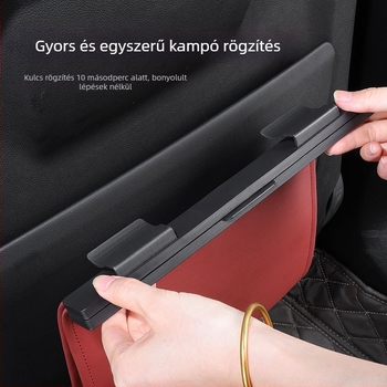 Autóhoz készült bőr szemeteszsák, akasztó a hátsó ülés támlájához, mágneses rögzítés, vízálló, testre szabható, univerzális illeszkedés