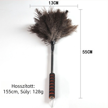 Strucc tollas poroló, lapos fej, teleszkópos rozsdamentes acél nyéllel és fa fogantyúval