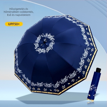 Ruoyu napernyő, 10 acél bordával, UPF > 50, 190T anyagú vinil bevonattal, kézi nyitás-zárás, összecsukható