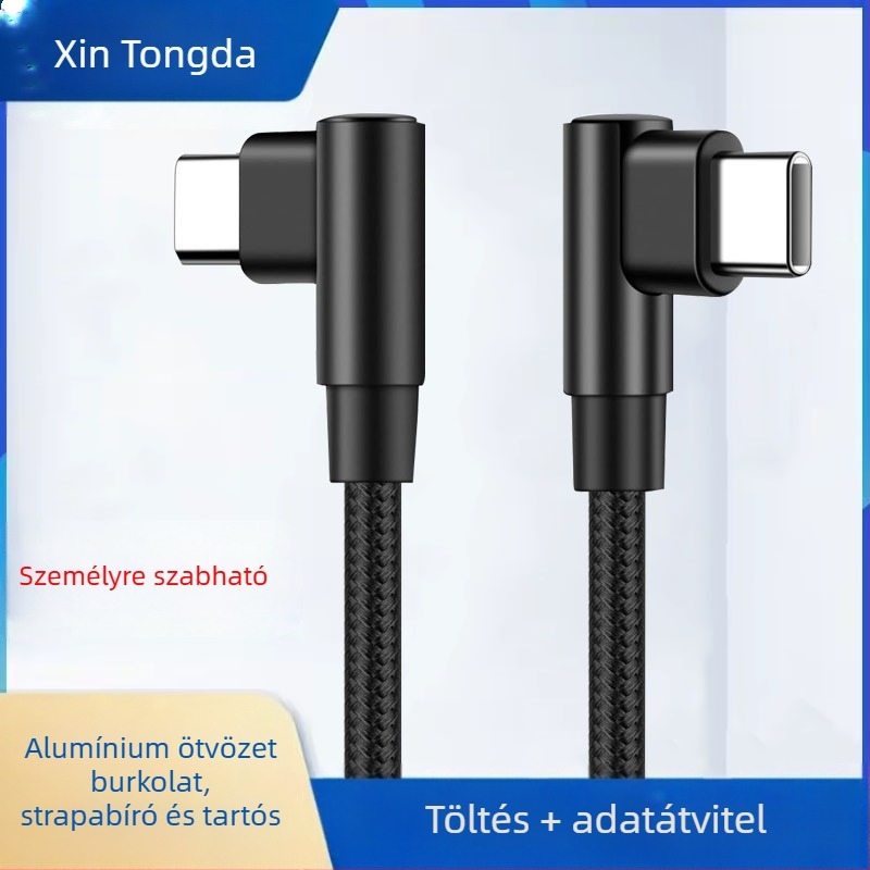Type-C Nylon bevonat gyors töltőkábel, 60W, tabletekhez, számítógépekhez és mobiltelefonokhoz