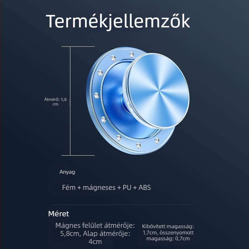 MagSafe mágneses teleszkópos univerzális légzsák-tartó | műanyagból | licenszelt magáncímke elérhető