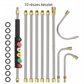 Magasnyomású autómosófejhez tartozó extendáló rúd, rozsdamentes acél (Típus: extensor; Anyag: rozsdamentes acél; Alkalmazások: autómosás, klímaberendezés tisztítás)