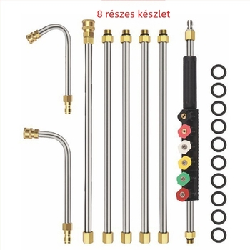 Magasnyomású autómosófejhez tartozó extendáló rúd, rozsdamentes acél (Típus: extensor; Anyag: rozsdamentes acél; Alkalmazások: autómosás, klímaberendezés tisztítás)