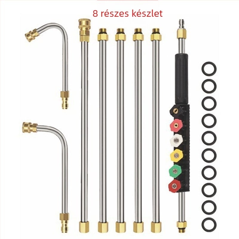 Magasnyomású autómosófejhez tartozó extendáló rúd, rozsdamentes acél (Típus: extensor; Anyag: rozsdamentes acél; Alkalmazások: autómosás, klímaberendezés tisztítás)