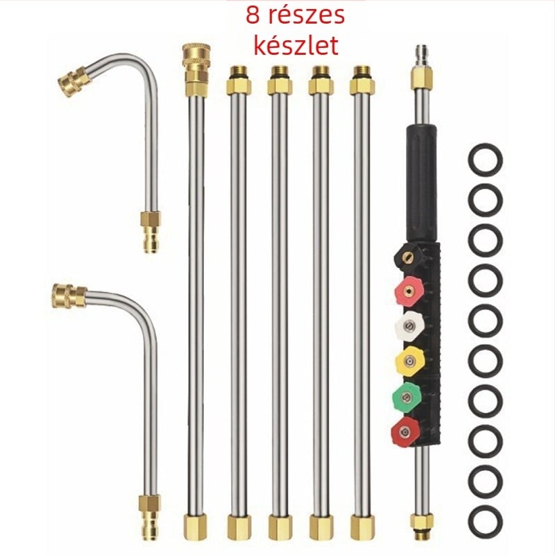 Magasnyomású autómosófejhez tartozó extendáló rúd, rozsdamentes acél (Típus: extensor; Anyag: rozsdamentes acél; Alkalmazások: autómosás, klímaberendezés tisztítás)