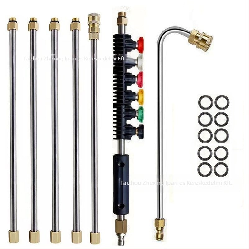 Magasnyomású autómosófejhez tartozó extendáló rúd, rozsdamentes acél (Típus: extensor; Anyag: rozsdamentes acél; Alkalmazások: autómosás, klímaberendezés tisztítás)