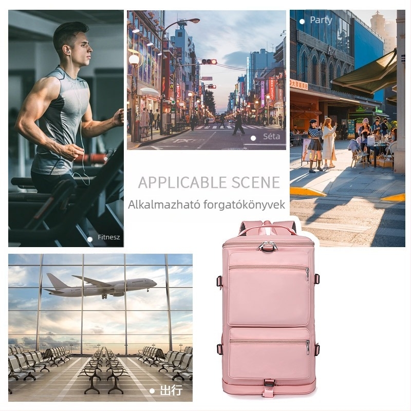 Uniszex utazótáska hátizsák, 20–35L, nylon anyag, vízálló és kopásálló, utcai stilus, nyár 2024