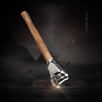 Gömbfejes kalapács rozsdamentes acél fejjel, fa nyéllel, 0.2 kg