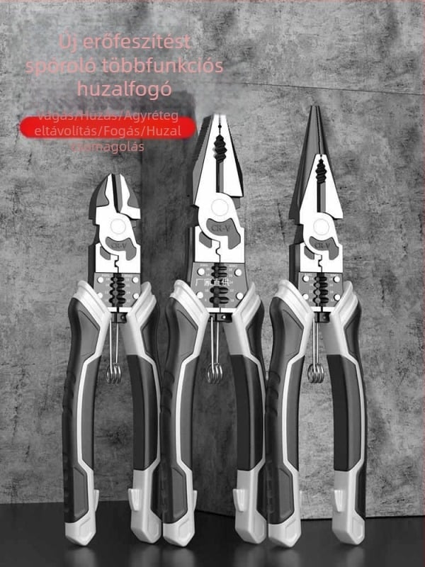 Villanyszerelőknek szánt zárható fogók készlet, többfunkciós, ipari minőség