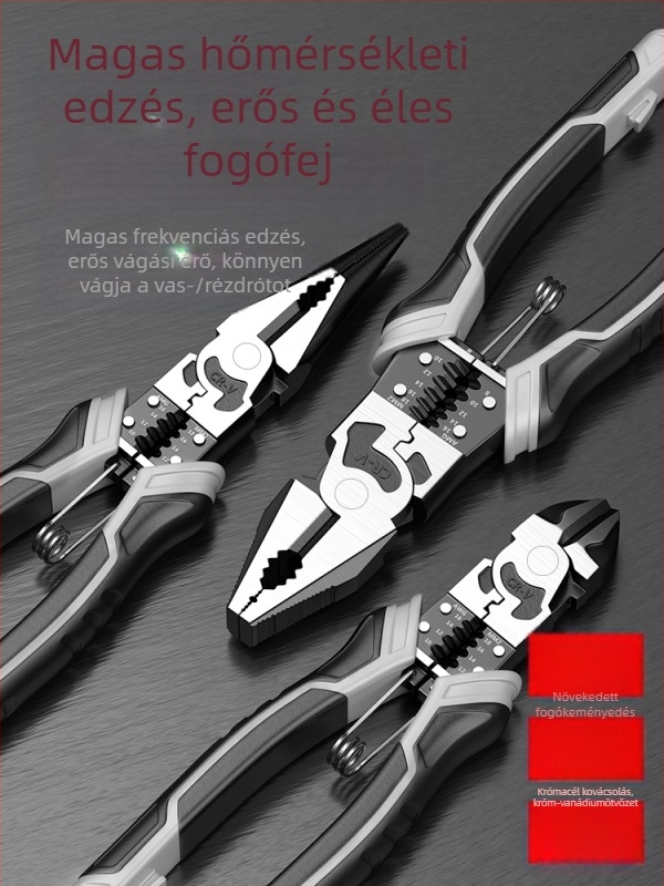 Villanyszerelőknek szánt zárható fogók készlet, többfunkciós, ipari minőség