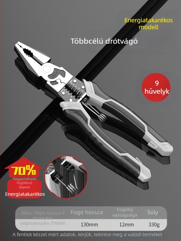 Villanyszerelőknek szánt zárható fogók készlet, többfunkciós, ipari minőség