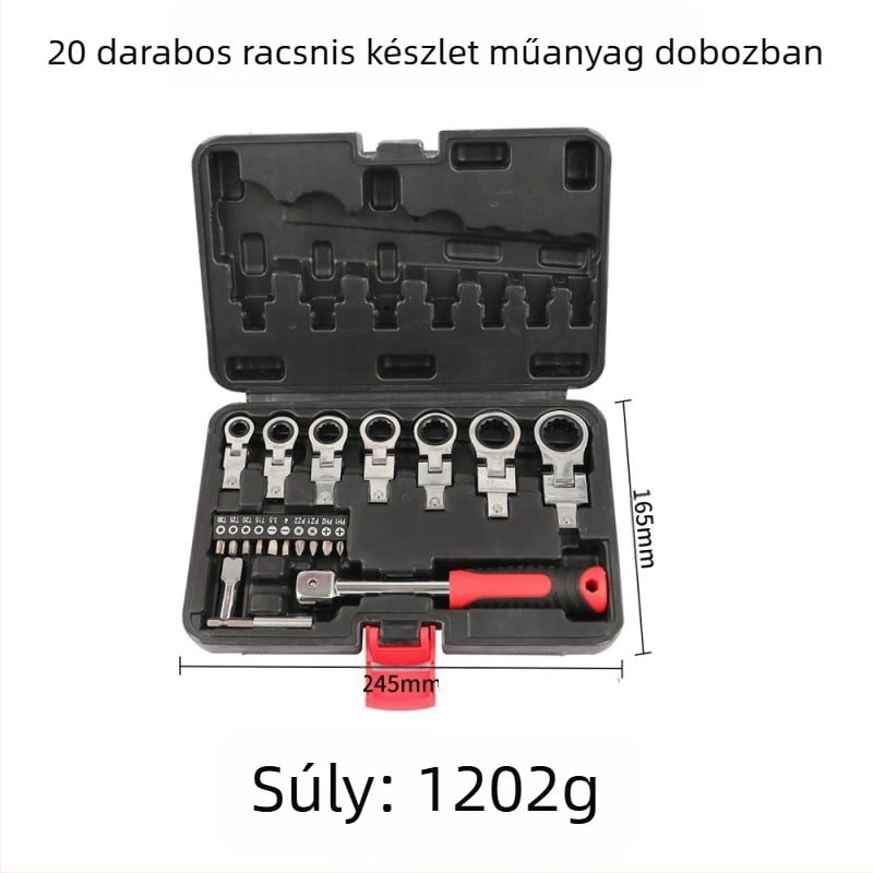 Összecsukható fejű állítható kulcs, kattogó mechanizmussal és teleszkópos működéssel | MF, 45# acél