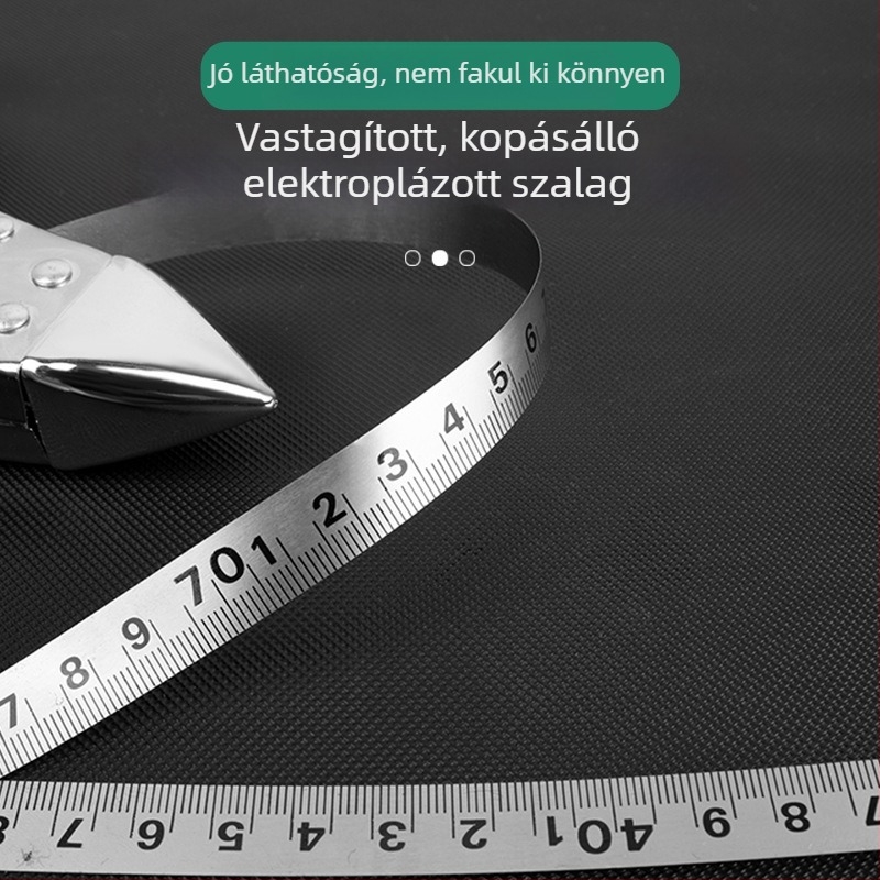 Rozsdamentes acélból készült keretes szalagmérő helyszíni mérésekhez, rack csatlakozással