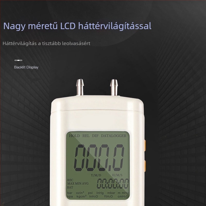 Xinsite HT-1890 Differenciális nyomásmérő, digitális mikrodifferenciális mérő, autójavítás, vákuum mérő