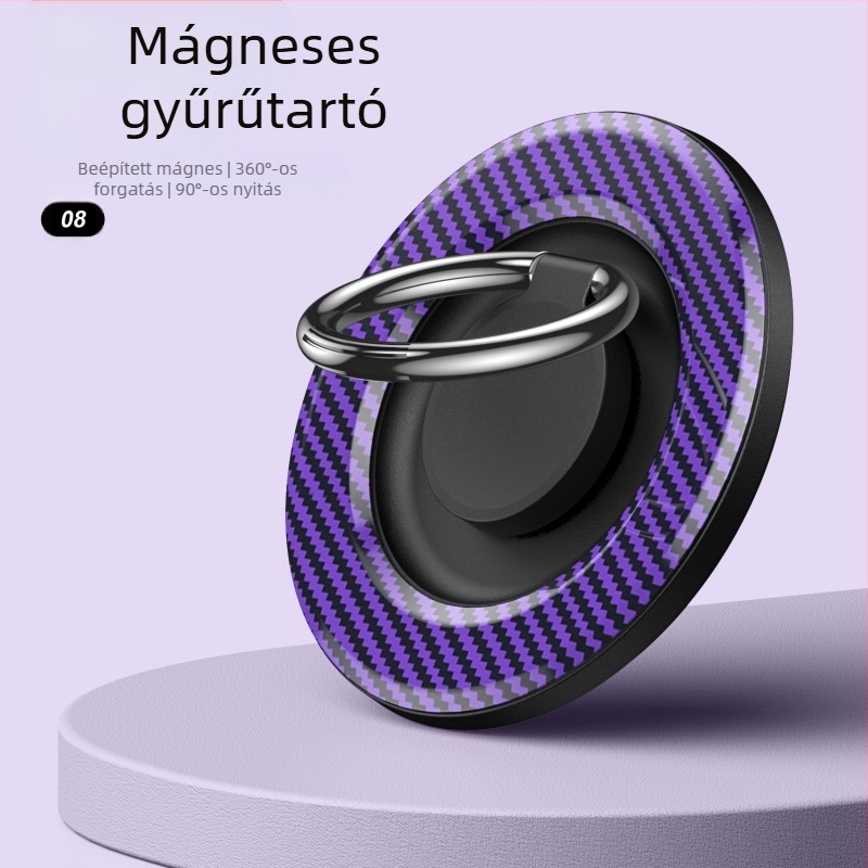 MagSafe-kompatibilis mágneses telefon-gyűrű tartó forgó asztali állvánnyal – fém-műanyag konstrukció, testreszabható