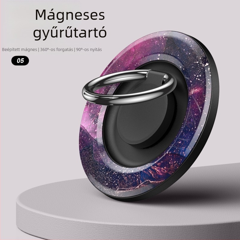 MagSafe-kompatibilis mágneses telefon-gyűrű tartó forgó asztali állvánnyal – fém-műanyag konstrukció, testreszabható