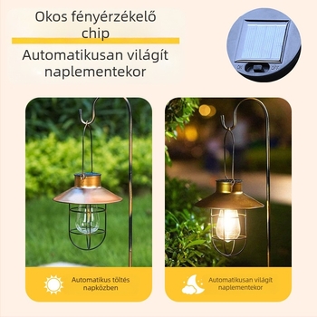 Napelemes tájvilágítás TY-K108, vasból készült test, LED, IP44