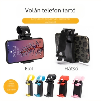 Autótelefon és navigációs tartó | hordozható kormánytartó, műanyag kivitel